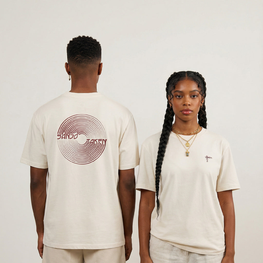 T-shirt Sanjo X Taken // Ecru