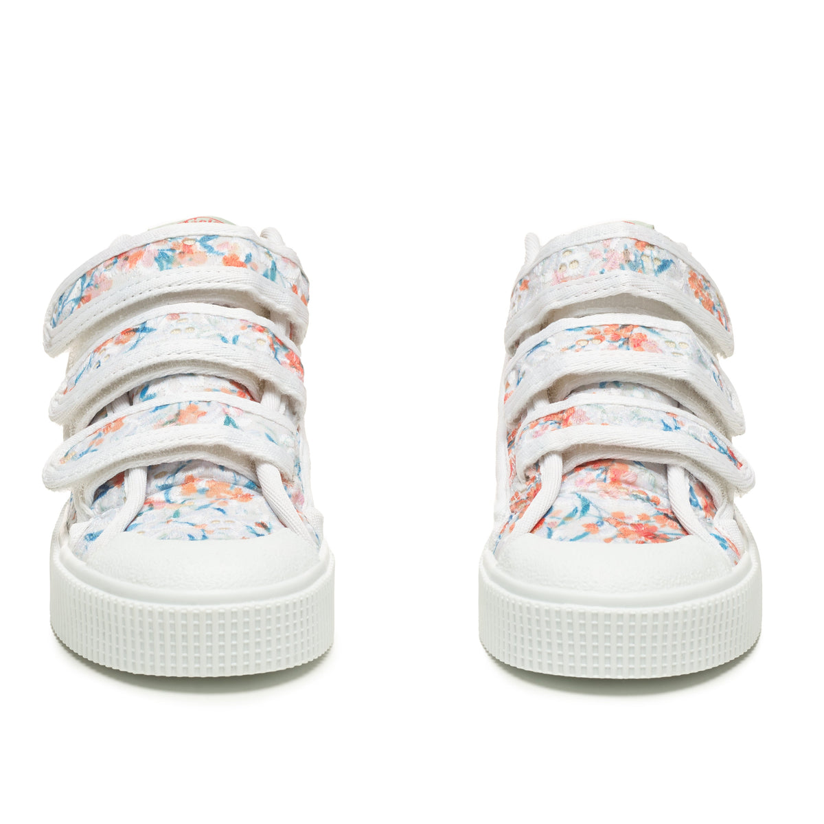 Sanjo Kids V100 Wild Flowers // White Orange