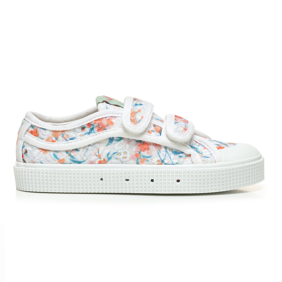 Sanjo Kids V200 Wild Flowers // White Orange