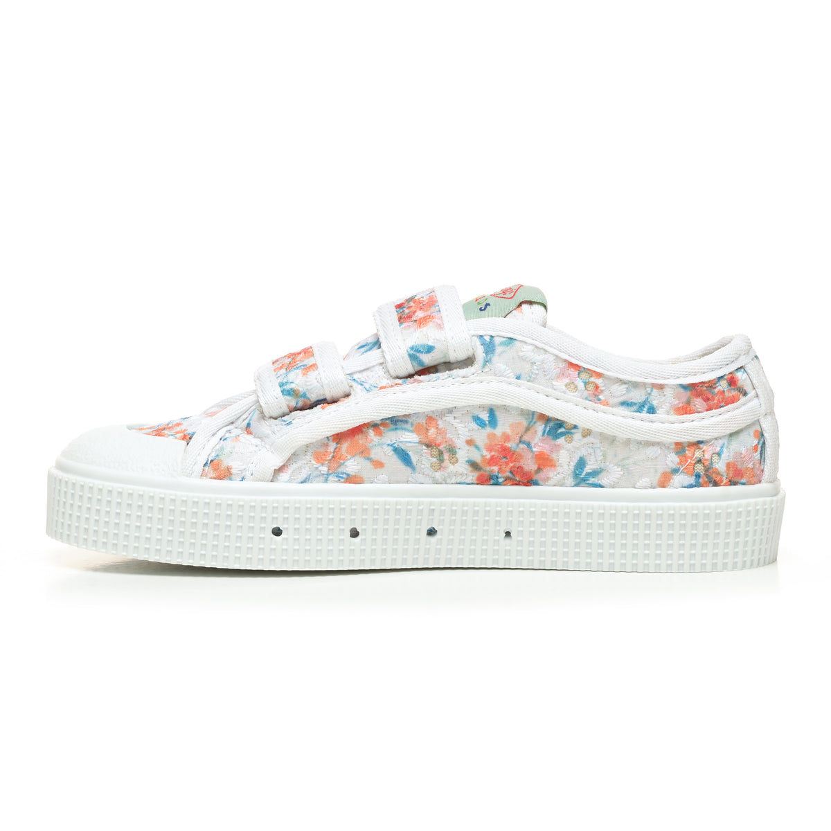 Sanjo Kids V200 Wild Flowers // White Orange