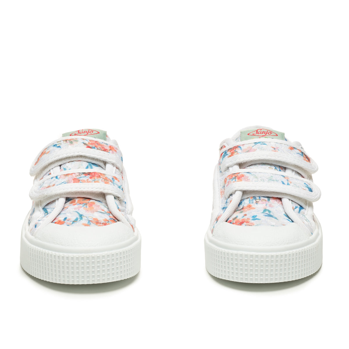 Sanjo Kids V200 Wild Flowers // White Orange