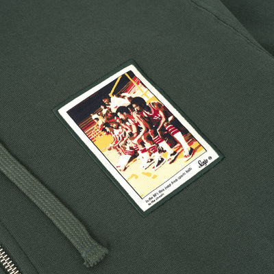 Sanjo Heritage Label Hoodie Jacket // Green