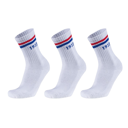 Sanjo Retro Socks // White 1933 (3 Pack)