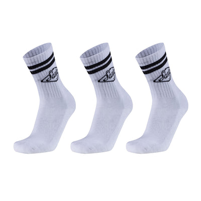 Sanjo Retro Socks // White Logo (3 Pairs)
