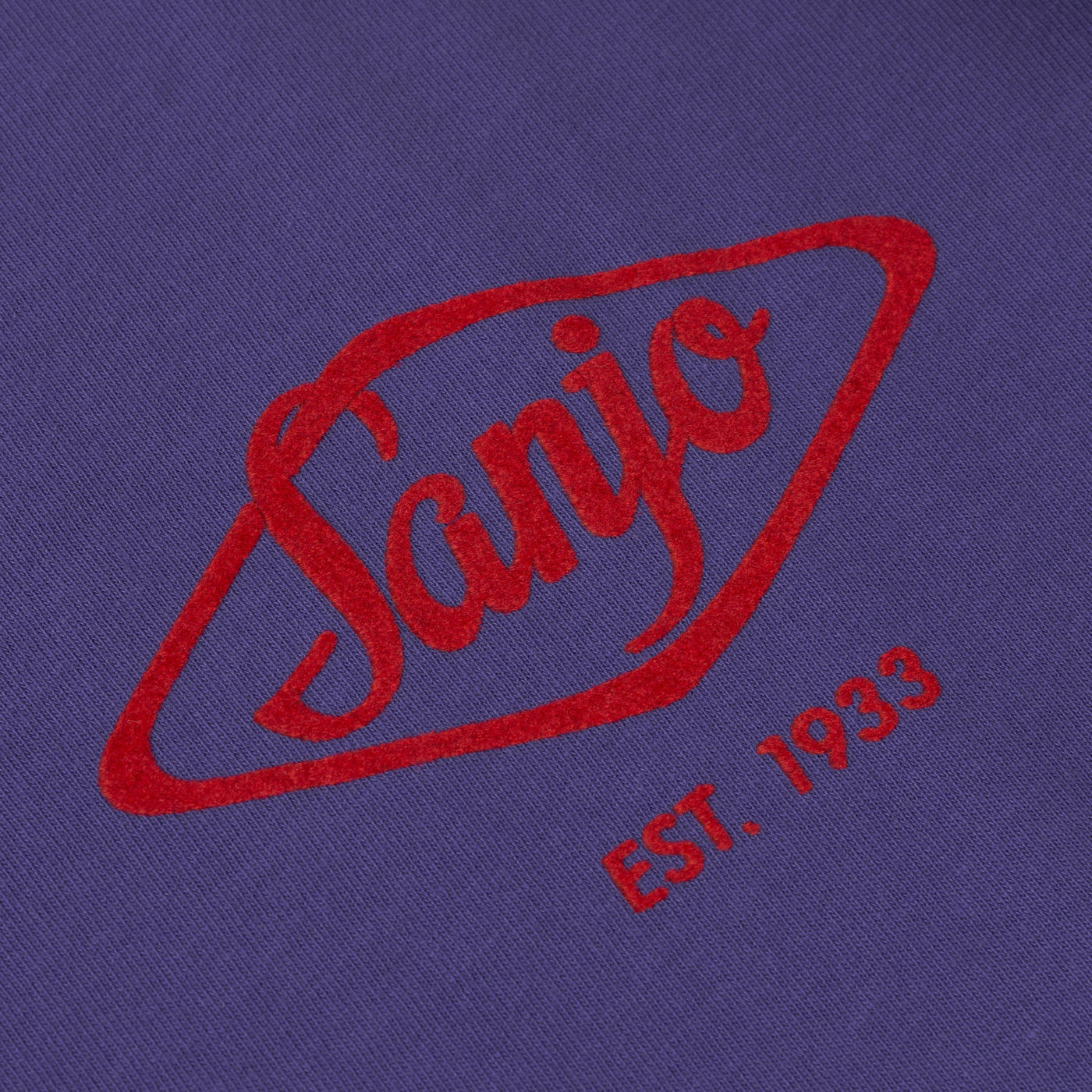 Sanjo Flocked Logo T-Shirt // Violet