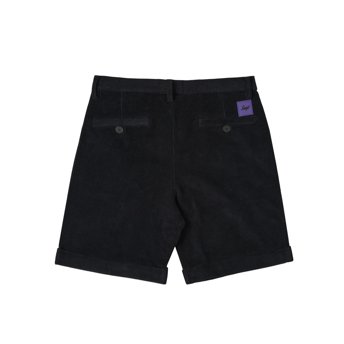 Sanjo Corduroy Boxy Shorts // Black