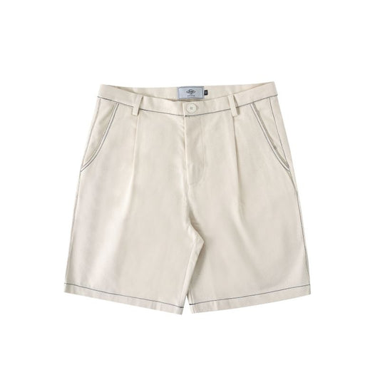 Sanjo Contrast Work Shorts // Ecru