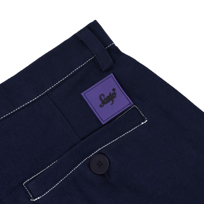 Sanjo Contrast Work Shorts // Navy