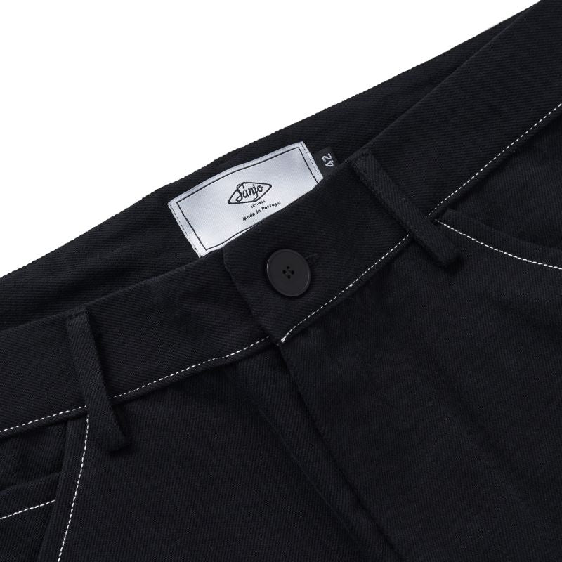 Sanjo Contrast Work Trousers // Black