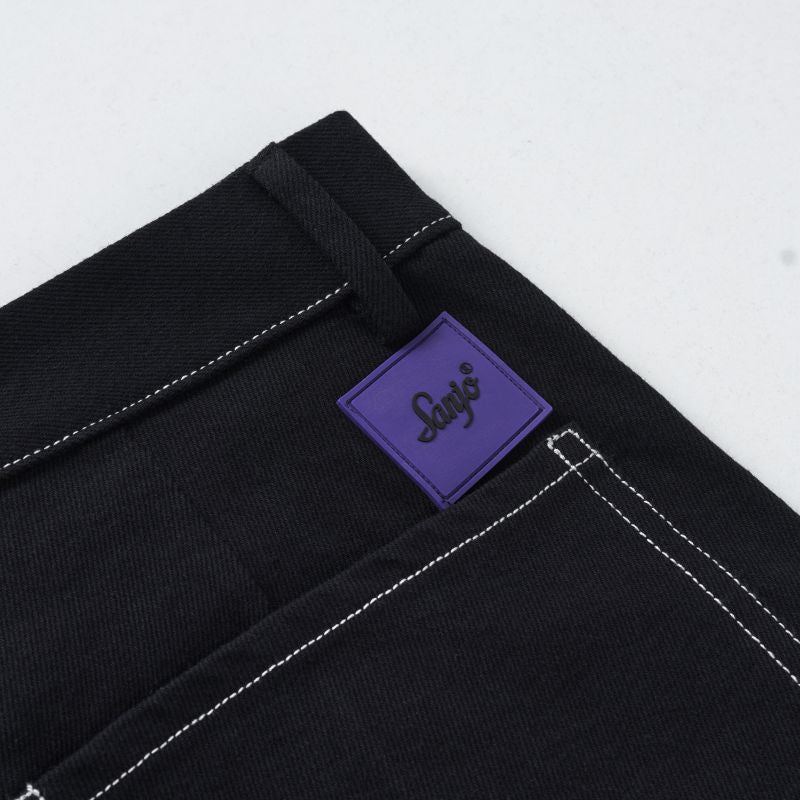 Sanjo Contrast Work Trousers // Black